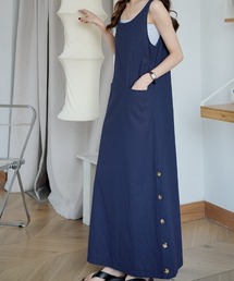 ABITOKYO | マキシ丈サイドボタンノースリーブロングワンピース(ワンピース)