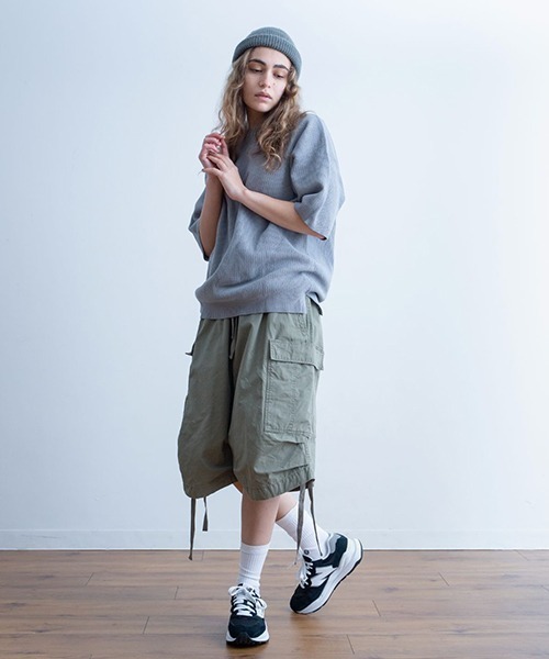 Universal Style Wear（ユニバーサルスタイルウェア）の「Universal Style Wear ファティーグ バズーカ カーゴ ショーツ（カーゴパンツ・メンズ・カーキ/オフホワイト/ブラック/グレイッシュベージュ・MEDIUM/LARGE/X-LARGE）」の10枚目の写真