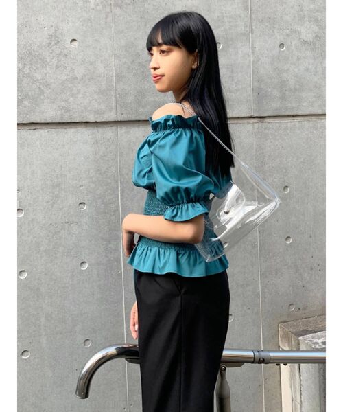 EMODA（エモダ）の「ワンショルダーコンパクトバッグ（ハンドバッグ・レディース・パープル/クリア/ブラック・FREE）」の5枚目の写真