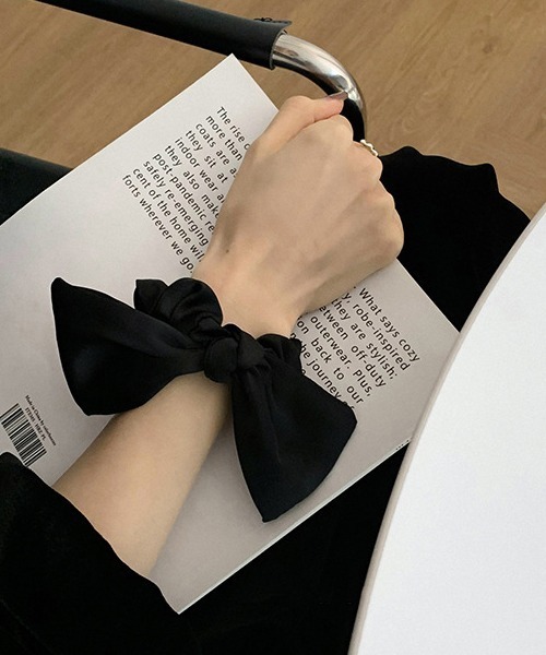 Fun & Daily ビッグベロアシュシュ ブラック Fun & Daily｜F&D:ビッグベロアシュシュ | Rakuten Fashion(楽天