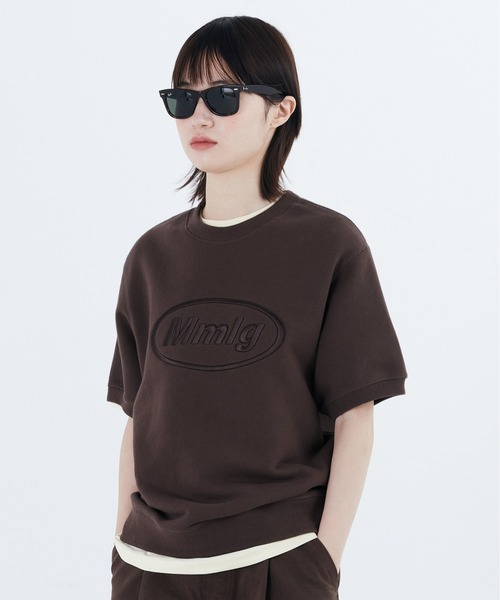 87mm（87mm）の「【87MM / Mmlg】OPACITY HF SWEAT / パルチムエムエム Mmlg オパシティ HF ショートスリーブ スウェット（Tシャツ/カットソー・レディース・ブラウン/ネイビー/スカイブルー・SMALL/MEDIUM/LARGE）」の2枚目の写真