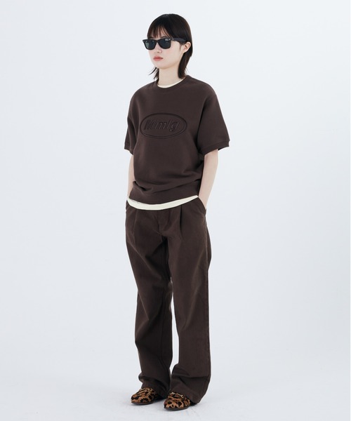 87mm（87mm）の「【87MM / Mmlg】OPACITY HF SWEAT / パルチムエムエム Mmlg オパシティ HF ショートスリーブ スウェット（Tシャツ/カットソー・レディース・ブラウン/ネイビー/スカイブルー・SMALL/MEDIUM/LARGE）」の5枚目の写真