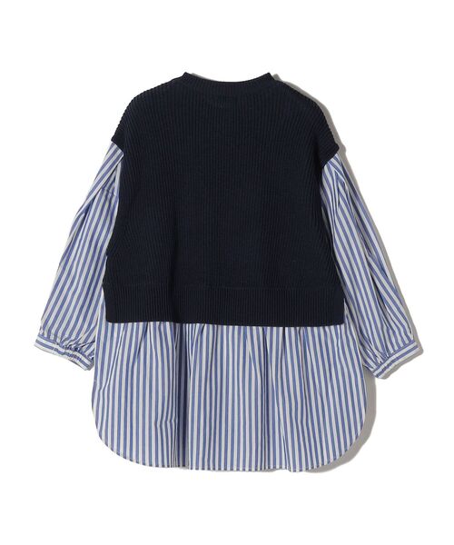 SHIPS(シップス)の「〈手洗い可能〉7分袖シャツ×ニットベストコンビトップス◆(ベスト・レディース・ナチュラル/コバルトブルー・ONE SIZE)」の10枚目の写真