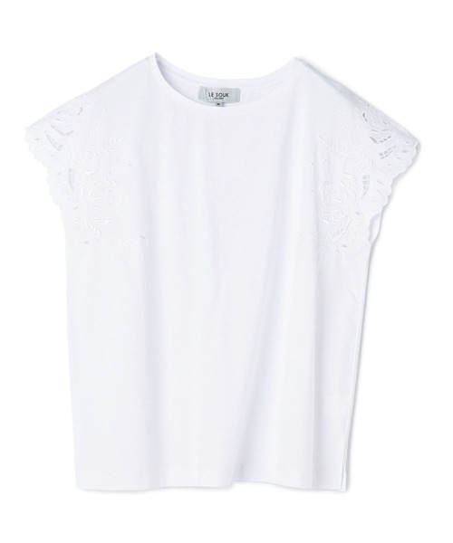 LE SOUK HOLIDAY(ルスークホリデー)の「刺しゅうスリーブプルオーバー(Tシャツ/カットソー・レディース・ブラック/オフホワイト/モカ・M/L)」の21枚目の写真