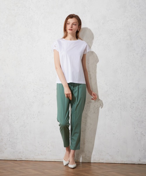 LE SOUK HOLIDAY(ルスークホリデー)の「刺しゅうスリーブプルオーバー(Tシャツ/カットソー・レディース・ブラック/オフホワイト/モカ・M/L)」の12枚目の写真