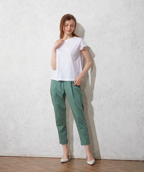 LE SOUK HOLIDAY(ルスークホリデー)の「刺しゅうスリーブプルオーバー(Tシャツ/カットソー・レディース・ブラック/オフホワイト/モカ・M/L)」の13枚目の写真