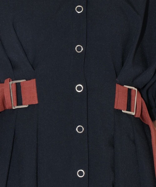 REDYAZEL（レディアゼル）の「ダブルバックルミニシャツワンピース（ワンピース・レディース・グリーン/ブルー/ネイビー・FREE）」の11枚目の写真