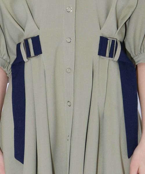 REDYAZEL（レディアゼル）の「ダブルバックルミニシャツワンピース（ワンピース・レディース・グリーン/ブルー/ネイビー・FREE）」の19枚目の写真