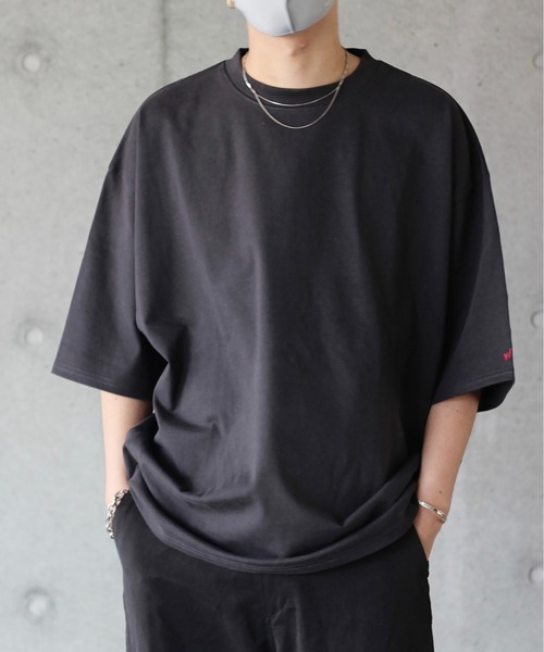 y/m by れぽすけ(イムバイレポスケ)の「ヘビーウェイトルーズウォッシングTシャツ(Tシャツ/カットソー・メンズ・ホワイト/チャコールグレー/ダークグリーン・MEDIUM/LARGE)」の1枚目の写真