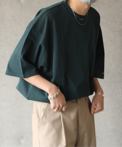 y/m by れぽすけ(イムバイレポスケ)の「ヘビーウェイトルーズウォッシングTシャツ(Tシャツ/カットソー・メンズ・ホワイト/チャコールグレー/ダークグリーン・MEDIUM/LARGE)」の3枚目の写真