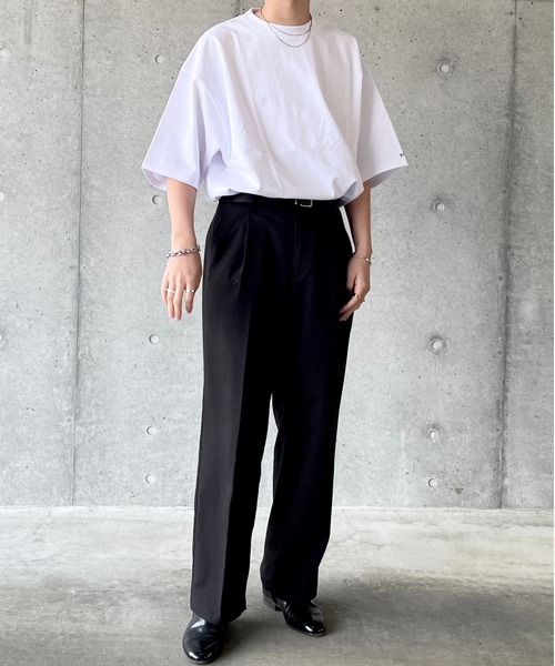 y/m by れぽすけ(イムバイレポスケ)の「ヘビーウェイトルーズウォッシングTシャツ(Tシャツ/カットソー・メンズ・ホワイト/チャコールグレー/ダークグリーン・MEDIUM/LARGE)」の13枚目の写真