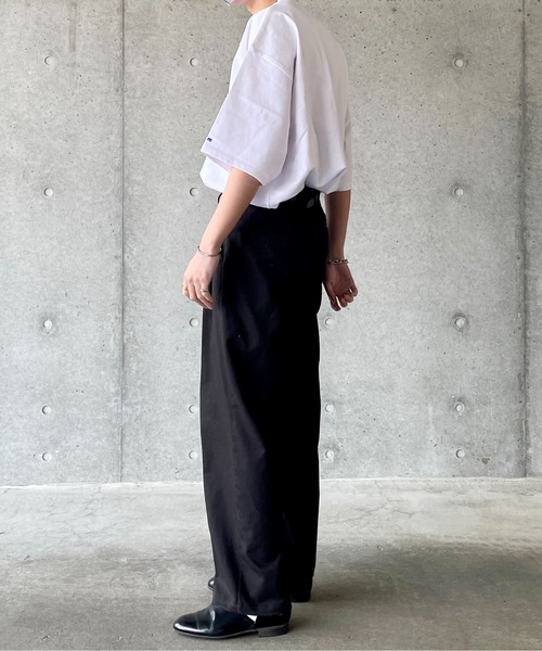 y/m by れぽすけ(イムバイレポスケ)の「ヘビーウェイトルーズウォッシングTシャツ(Tシャツ/カットソー・メンズ・ホワイト/チャコールグレー/ダークグリーン・MEDIUM/LARGE)」の14枚目の写真