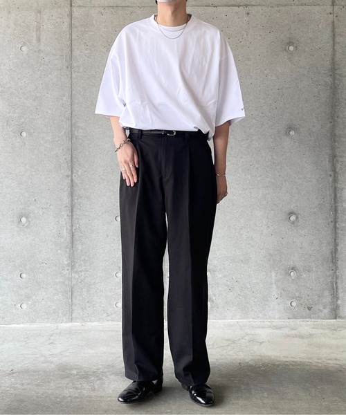 y/m by れぽすけ(イムバイレポスケ)の「ヘビーウェイトルーズウォッシングTシャツ(Tシャツ/カットソー・メンズ・ホワイト/チャコールグレー/ダークグリーン・MEDIUM/LARGE)」の17枚目の写真