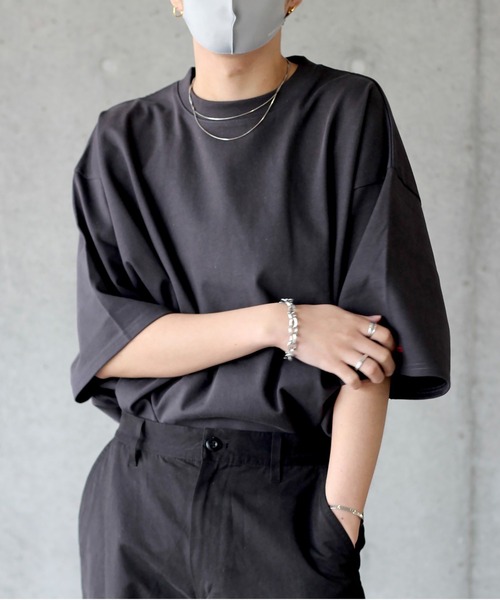 y/m by れぽすけ(イムバイレポスケ)の「ヘビーウェイトルーズウォッシングTシャツ(Tシャツ/カットソー・メンズ・ホワイト/チャコールグレー/ダークグリーン・MEDIUM/LARGE)」の19枚目の写真