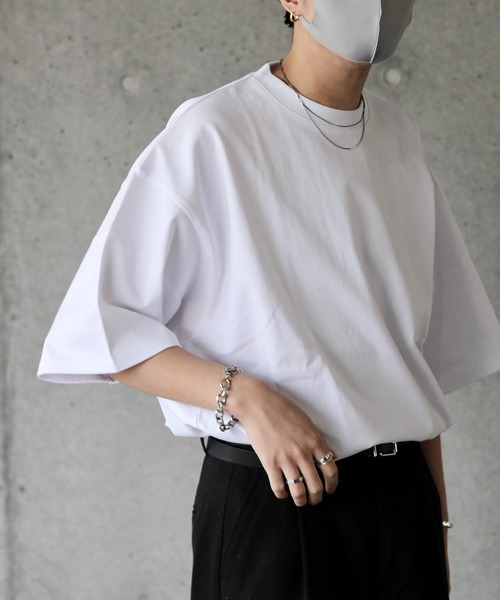 y/m by れぽすけ(イムバイレポスケ)の「ヘビーウェイトルーズウォッシングTシャツ(Tシャツ/カットソー・メンズ・ホワイト/チャコールグレー/ダークグリーン・MEDIUM/LARGE)」の11枚目の写真