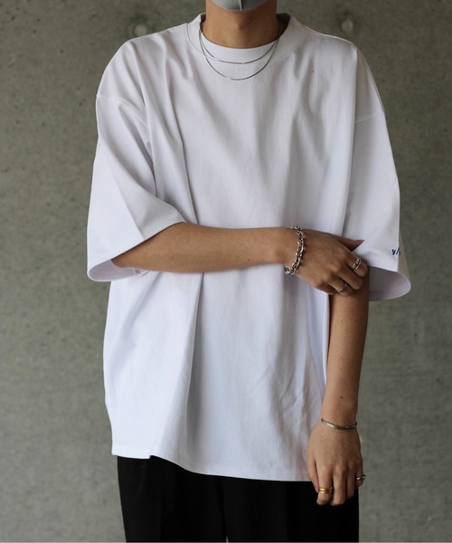 y/m by れぽすけ(イムバイレポスケ)の「ヘビーウェイトルーズウォッシングTシャツ(Tシャツ/カットソー・メンズ・ホワイト/チャコールグレー/ダークグリーン・MEDIUM/LARGE)」の12枚目の写真