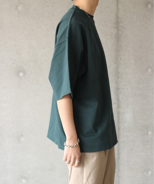 y/m by れぽすけ(イムバイレポスケ)の「ヘビーウェイトルーズウォッシングTシャツ(Tシャツ/カットソー・メンズ・ホワイト/チャコールグレー/ダークグリーン・MEDIUM/LARGE)」の6枚目の写真