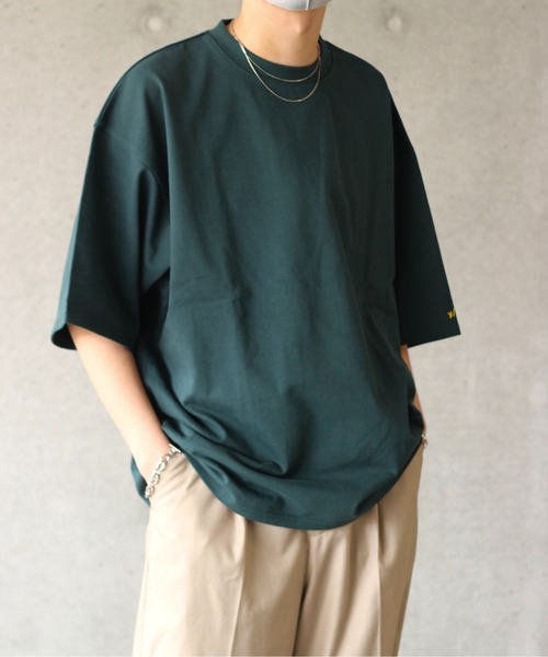 y/m by れぽすけ(イムバイレポスケ)の「ヘビーウェイトルーズウォッシングTシャツ(Tシャツ/カットソー・メンズ・ホワイト/チャコールグレー/ダークグリーン・MEDIUM/LARGE)」の5枚目の写真