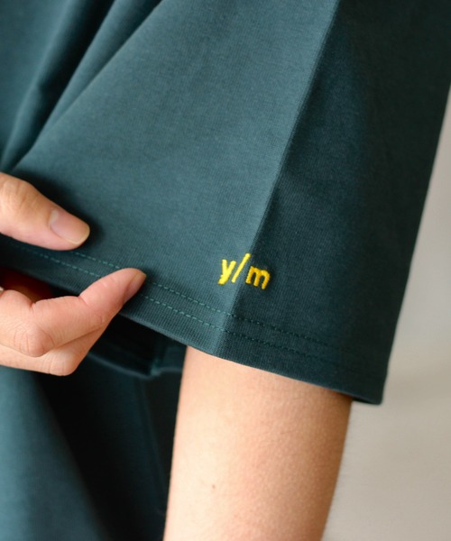 y/m by れぽすけ(イムバイレポスケ)の「ヘビーウェイトルーズウォッシングTシャツ(Tシャツ/カットソー・メンズ・ホワイト/チャコールグレー/ダークグリーン・MEDIUM/LARGE)」の7枚目の写真