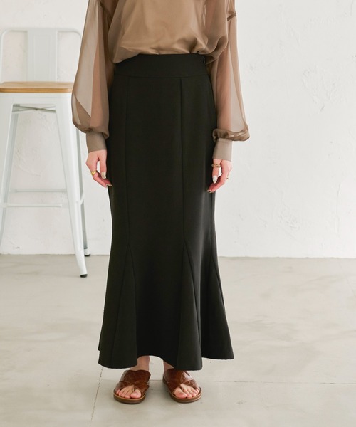 Ambre Neige(アンブルネージュ)の「フレアマーメイドスカート/【WEB/EC限定商品】(スカート・レディース・ブラック/ベージュ/モカ・SMALL/MEDIUM)」の8枚目の写真