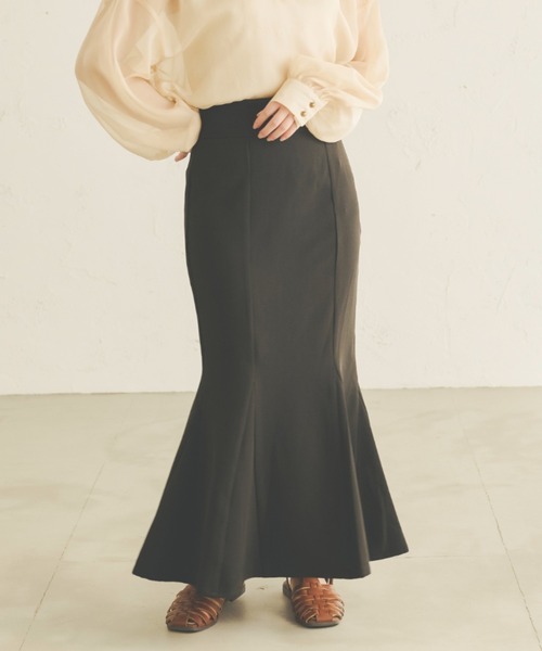 Ambre Neige(アンブルネージュ)の「フレアマーメイドスカート/【WEB/EC限定商品】(スカート・レディース・ブラック/ベージュ/モカ・SMALL/MEDIUM)」の13枚目の写真