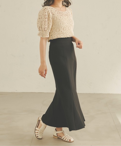Ambre Neige(アンブルネージュ)の「フレアマーメイドスカート/【WEB/EC限定商品】(スカート・レディース・ブラック/ベージュ/モカ・SMALL/MEDIUM)」の15枚目の写真