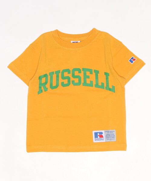 Russell Athletic(ラッセルアスレティック)の「【RUSSELL】ロゴプリントTee(100~150cm)(Tシャツ/カットソー・キッズ・ブルー/グリーン/杢グレー/チャコール/イエロー/オフホワイト・100/120/140/130/110/150)」の6枚目の写真