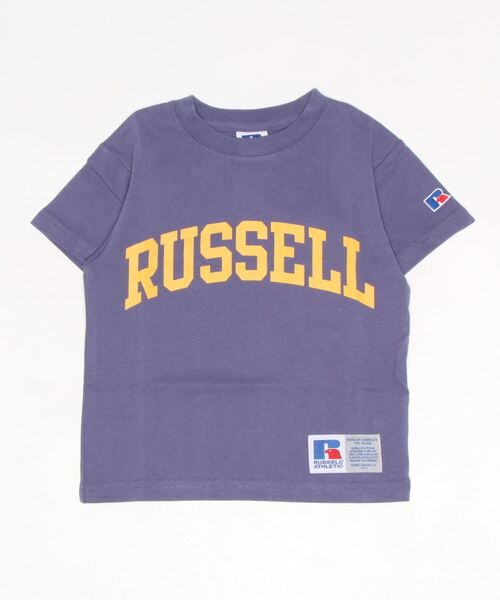 Russell Athletic(ラッセルアスレティック)の「【RUSSELL】ロゴプリントTee(100~150cm)(Tシャツ/カットソー・キッズ・ブルー/グリーン/杢グレー/チャコール/イエロー/オフホワイト・100/120/140/130/110/150)」の5枚目の写真