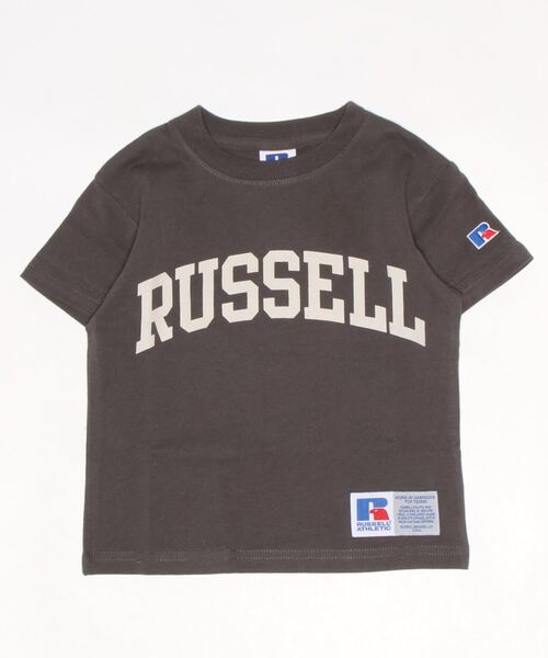 Russell Athletic(ラッセルアスレティック)の「【RUSSELL】ロゴプリントTee(100~150cm)(Tシャツ/カットソー・キッズ・ブルー/グリーン/杢グレー/チャコール/イエロー/オフホワイト・100/120/140/130/110/150)」の3枚目の写真