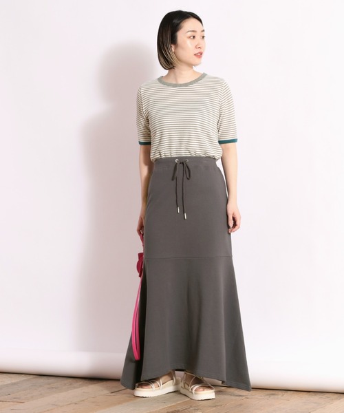 cepo（セポ）の「ワッフルカラーリンガーＴｅｅ（Tシャツ/カットソー・レディース・ブラック/グレー/サックスブルー・M）」の6枚目の写真