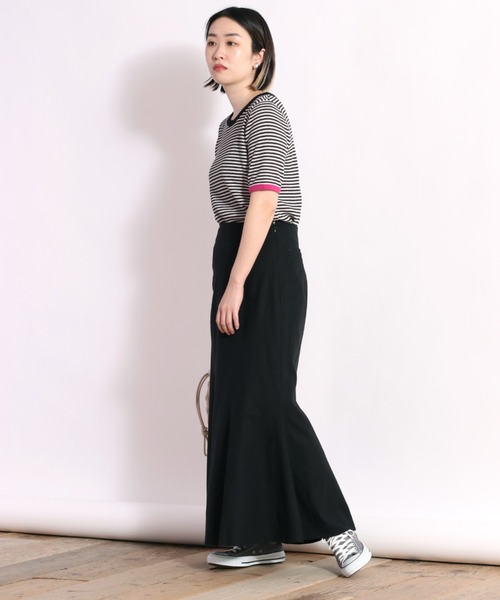 cepo（セポ）の「ワッフルカラーリンガーＴｅｅ（Tシャツ/カットソー・レディース・ブラック/グレー/サックスブルー・M）」の10枚目の写真