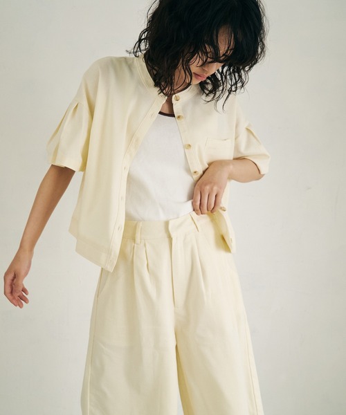 4youstory（フォーユーストーリー）の「【4youstory】コットンリネンハーフパンツ（スラックス・レディース・オフホワイト/オレンジ/モカ・FREE）」の8枚目の写真