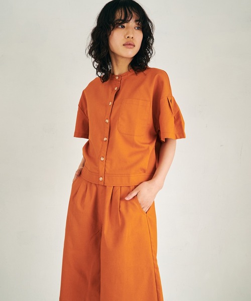 4youstory（フォーユーストーリー）の「【4youstory】コットンリネンハーフパンツ（スラックス・レディース・オフホワイト/オレンジ/モカ・FREE）」の18枚目の写真
