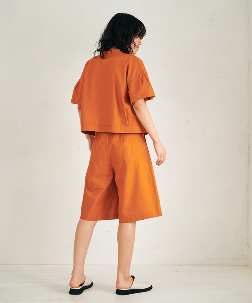 4youstory（フォーユーストーリー）の「【4youstory】コットンリネンハーフパンツ（スラックス・レディース・オフホワイト/オレンジ/モカ・FREE）」の20枚目の写真