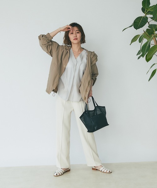 un dix cors（アンディコール）の「爽やかなメッシュデザイン　巾着付きメッシュトート2WAYバッグ（トートバッグ・レディース・ブラック/オフホワイト・FREE）」の15枚目の写真