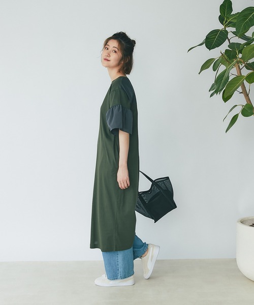 un dix cors（アンディコール）の「爽やかなメッシュデザイン　巾着付きメッシュトート2WAYバッグ（トートバッグ・レディース・ブラック/オフホワイト・FREE）」の14枚目の写真