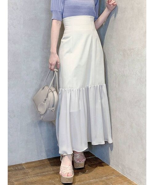 dazzlin(ダズリン)の「レースアップスイッチングスカート(スカート・レディース・ブラウン/グリーン/アイボリー・SMALL/MEDIUM)」の2枚目の写真
