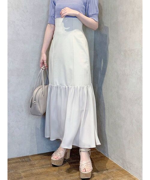dazzlin(ダズリン)の「レースアップスイッチングスカート(スカート・レディース・ブラウン/グリーン/アイボリー・SMALL/MEDIUM)」の5枚目の写真