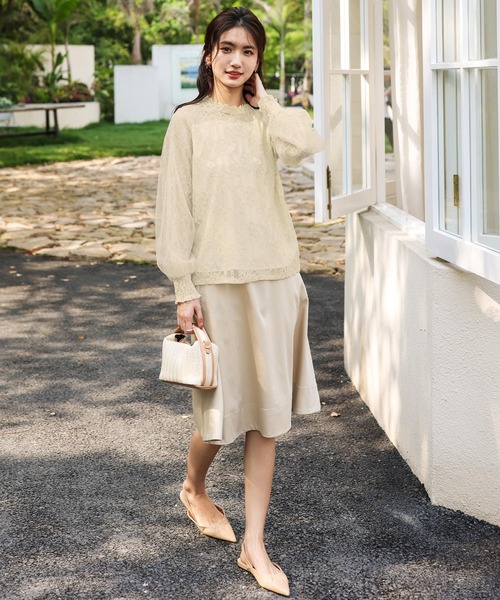 Amulet（アミュレット）の「バルーンスリーブレースブラウス（シャツ/ブラウス・レディース・ホワイト/ベージュ・M/L/XL）」の21枚目の写真