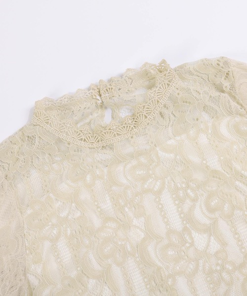 Amulet（アミュレット）の「バルーンスリーブレースブラウス（シャツ/ブラウス・レディース・ホワイト/ベージュ・M/L/XL）」の9枚目の写真