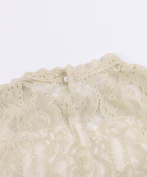 Amulet（アミュレット）の「バルーンスリーブレースブラウス（シャツ/ブラウス・レディース・ホワイト/ベージュ・M/L/XL）」の8枚目の写真