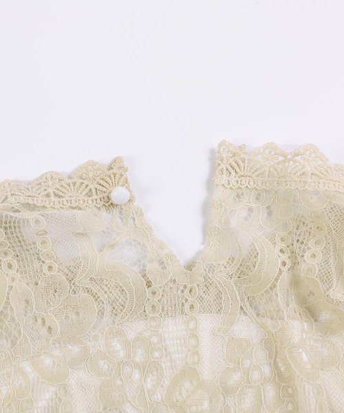 Amulet（アミュレット）の「バルーンスリーブレースブラウス（シャツ/ブラウス・レディース・ホワイト/ベージュ・M/L/XL）」の7枚目の写真