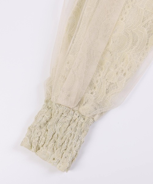 Amulet（アミュレット）の「バルーンスリーブレースブラウス（シャツ/ブラウス・レディース・ホワイト/ベージュ・M/L/XL）」の6枚目の写真