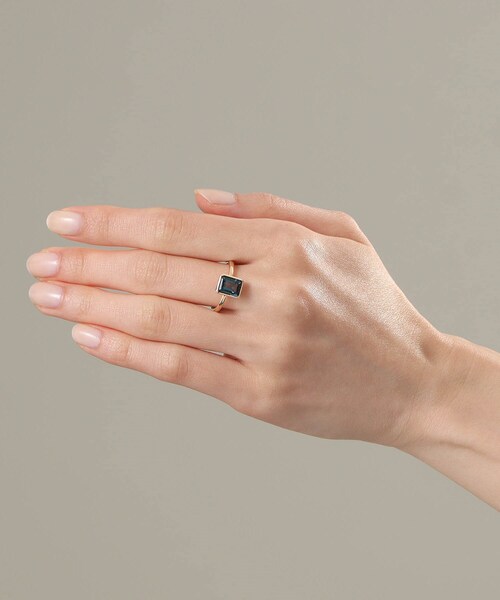 K10ロンドンブルートパーズ コーナーカット リング（リング