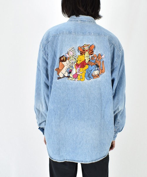 DISNEY VINTAGE(ディズニーヴィンテージ)の「【ヴィンテージ古着】90's Disney / ディズニー Winnie The Pooh くまのプーさん 刺繍 デニムシャツ(シャツ/ブラウス・メンズ・ブルー・LARGE)」の11枚目の写真
