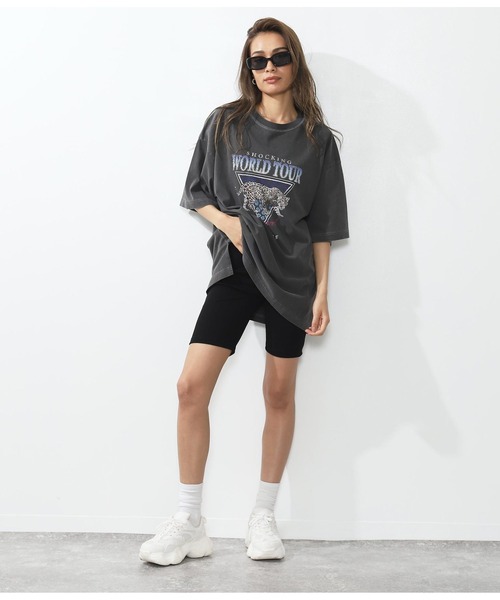 ANAP（アナップ）の「ピグメント加工アニマルプリントTシャツ（Tシャツ/カットソー・レディース・ライトグレー/ブルー/スミクロ・FREE）」の10枚目の写真