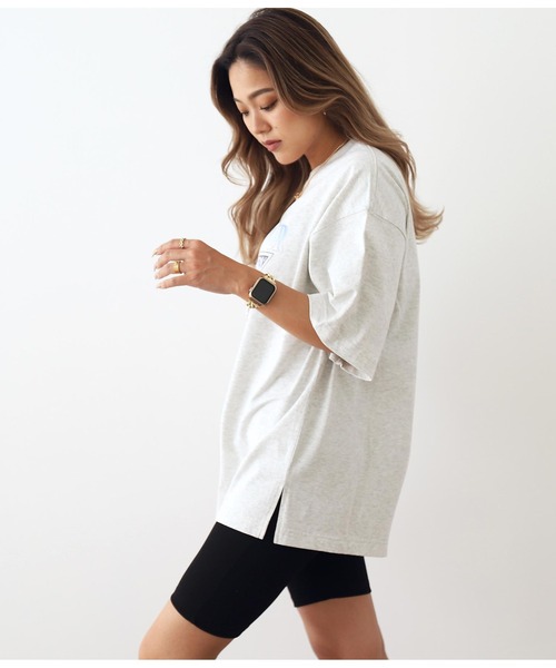 ANAP（アナップ）の「ピグメント加工アニマルプリントTシャツ（Tシャツ/カットソー・レディース・ライトグレー/ブルー/スミクロ・FREE）」の15枚目の写真