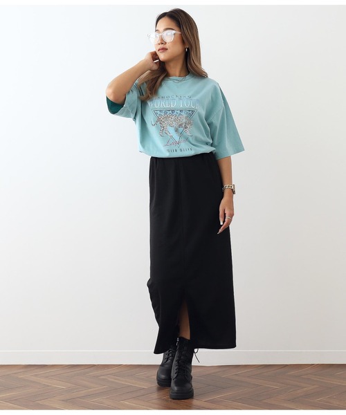 ANAP（アナップ）の「ピグメント加工アニマルプリントTシャツ（Tシャツ/カットソー・レディース・ライトグレー/ブルー/スミクロ・FREE）」の13枚目の写真