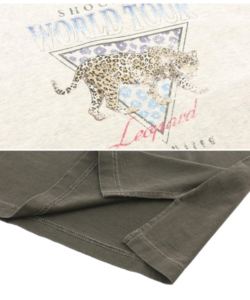 ANAP（アナップ）の「ピグメント加工アニマルプリントTシャツ（Tシャツ/カットソー・レディース・ライトグレー/ブルー/スミクロ・FREE）」の16枚目の写真