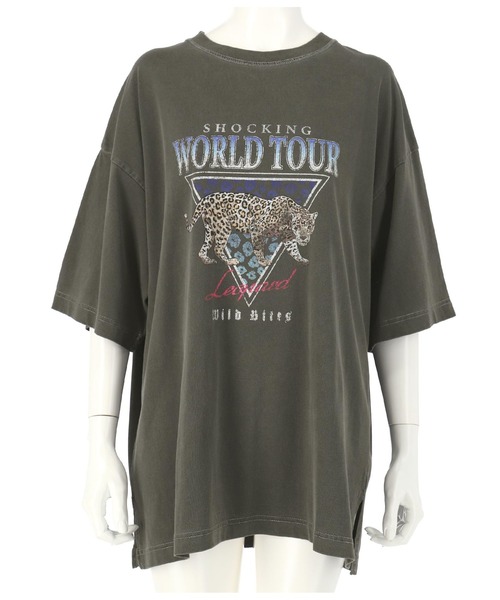 ANAP（アナップ）の「ピグメント加工アニマルプリントTシャツ（Tシャツ/カットソー・レディース・ライトグレー/ブルー/スミクロ・FREE）」の14枚目の写真